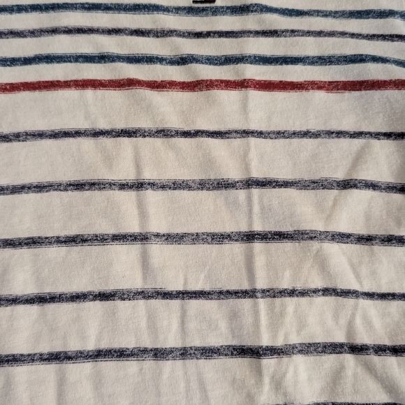 Tommy Hilfiger White and Blue Striped Short Sleeve Tee - Picture 2 of 4